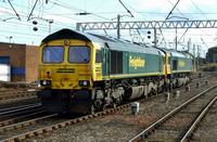 Freightliner 66595 and 66563