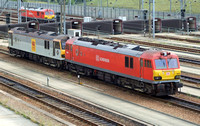 DBSchenker liveried 92016 and 92031, along with Grey 92041