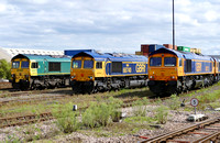 Freightliner 66536, GBRF 66740 and GBRF 66773