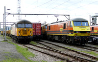 Colas Railfreight 56302 and Freightliner 90047
