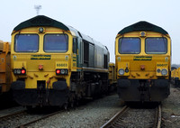 Freightliner 66603 and 66617