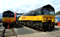 Colas 66843 and DRS 66420