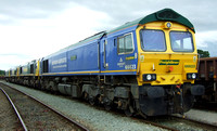 Freightliner Bardon Blue 66623 with 66599/602/957