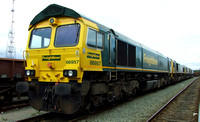 Freightliner 66957 leads 66602, 66599 and 66623