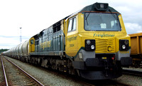 Freightliner 'PowerHaul' 70004 leads a cement train