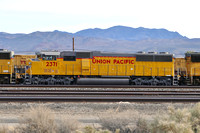 Union Pacific SD60M 2371, fresh from the paint-shop, Yermo, CA
