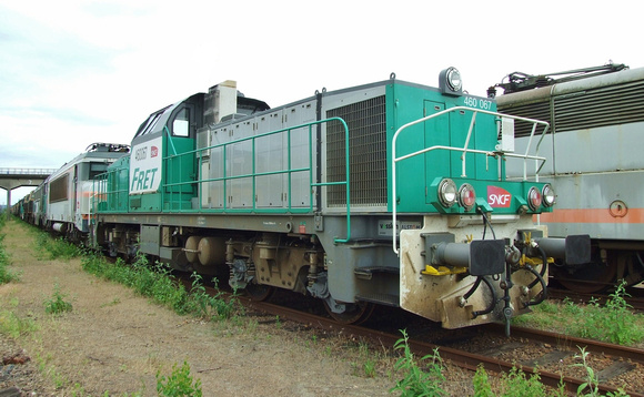 FRET type 60 460067 stabled having been shunting recently arrived stored locomotives