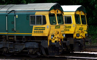 Freightliner 66556 and 66589