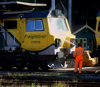 Freightliner 'PowerHaul' 70008 being cleaned